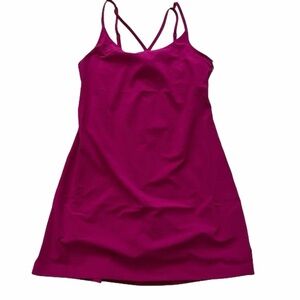Colombia Pleasant Creek Stretch Active Dress w/ Hidden Shortsie, Berry, Size M